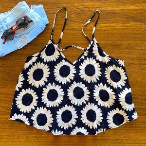 F21 Sunflower Spaghetti Strap Top